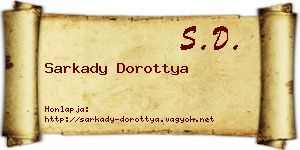 Sarkady Dorottya névjegykártya